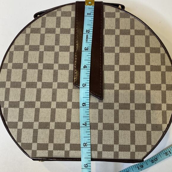 Bey-Berk Plaid Leather Neutral 2 Piece Jewelry Organizer Case NWOT Snap Close - Picture 12 of 16